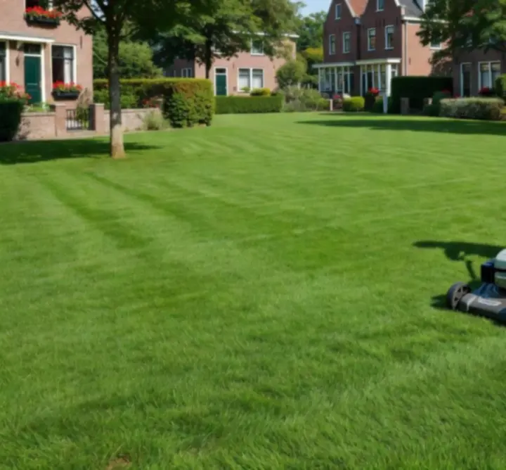 Diepgroen zomergazon met nette randen