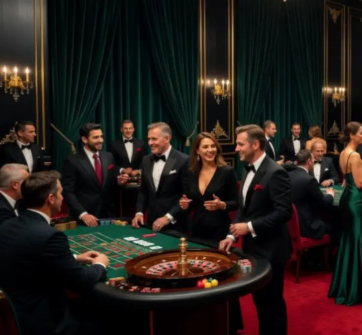 Luxus kaszinó hangulat elegáns rendezvényen