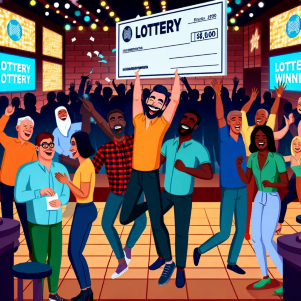 Leden van Sportclub Franeker vieren een loterijwinst