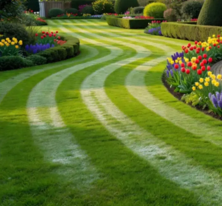 Verzorgde tuin in het voorjaar als voorbeeld van een seizoenspakket