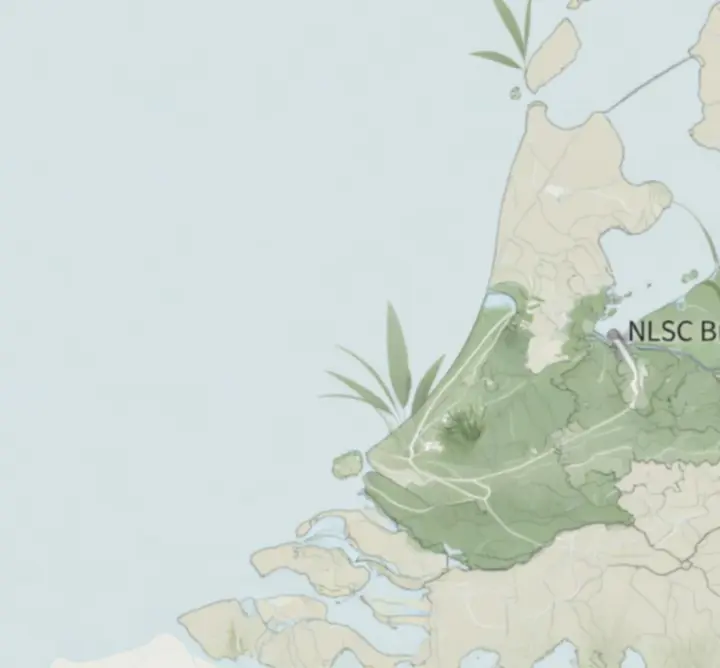 Kaartindicatie van het servicegebied van NLSC Breneker in Friesland.