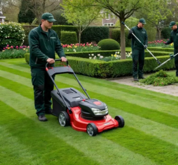 Team van NLSC Breneker aan het werk in de tuin
