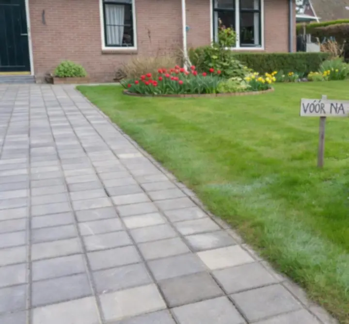 Voor en na van een professioneel ontworpen en onderhouden tuin